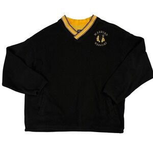 Vintage Holloway Warroad Warriors Fleece Pullover V-Neck Banned XL Black